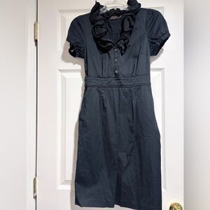 The Limited Black Ruffle Neck Dress